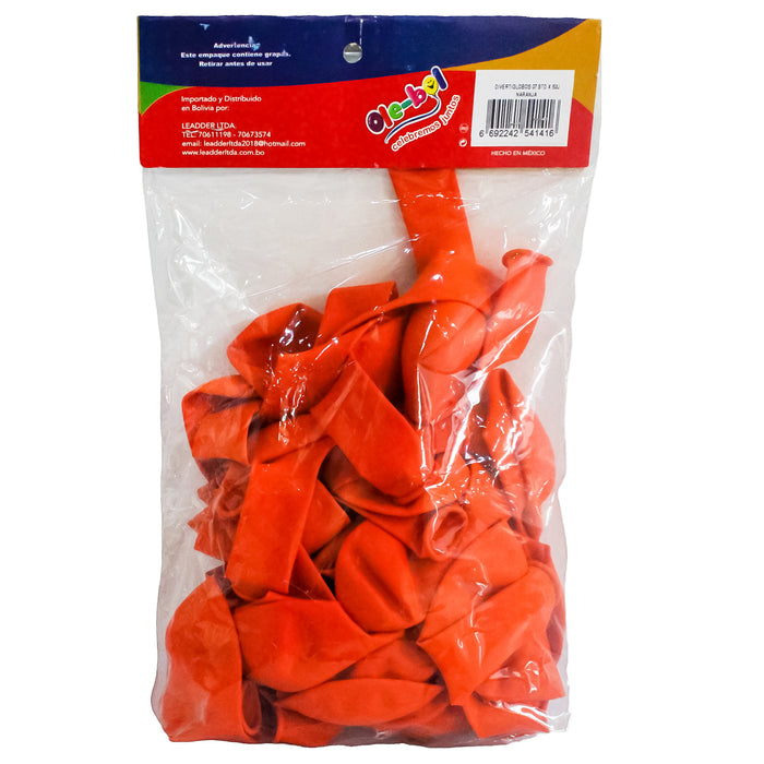 Olebol Divertiglobo 7 Estandar X 50 Unidades Naranja