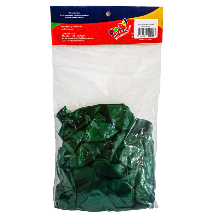 Olebol Divertiglobo 7 Estandar X 50 Unidades Verde Osc