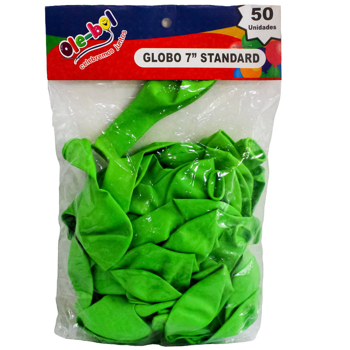 Olebol Divertiglobo 7 Estandar X 50 Unidades Verde Lim