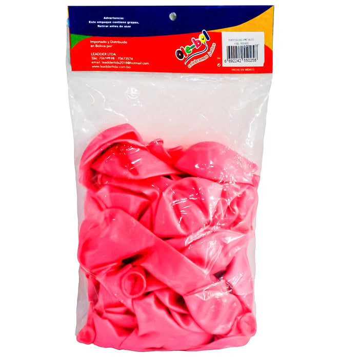 Olebol Divertiglobo 9 Metalico X 50 Unidades Rosado