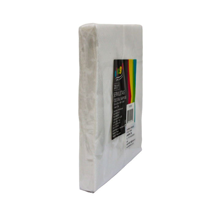 Olebol Servilletas Coctel Blanco X 20 Unidades