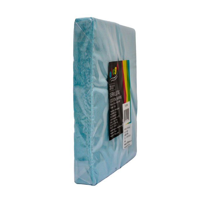 Olebol Servilletas Coctel Celeste X 20 Unidades