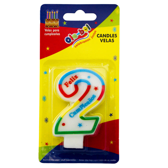 Olebol Vela Feliz Cumpleaños Numero 2