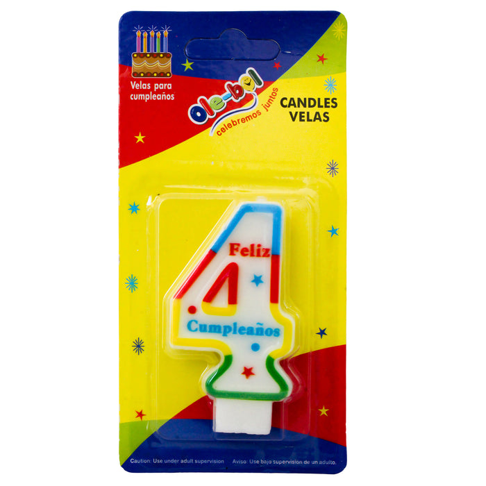 Olebol Vela Feliz Cumpleaños Número 4