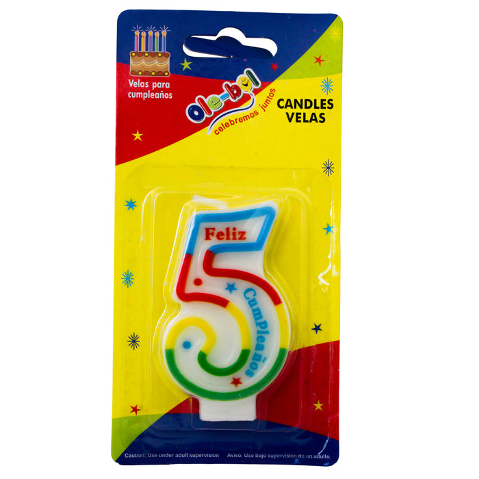 Olebol Vela Feliz Cumpleaños Numero 5