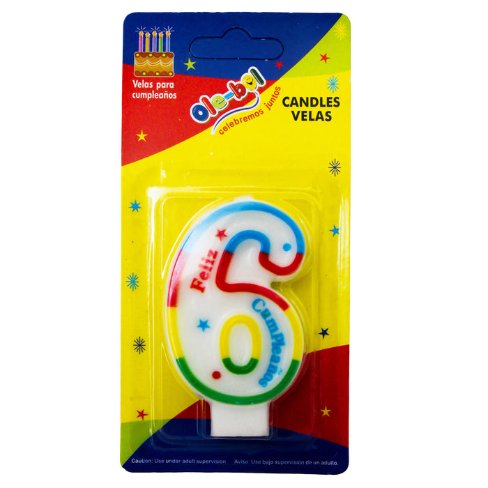 Olebol Vela Feliz Cumpleaños Numero 6