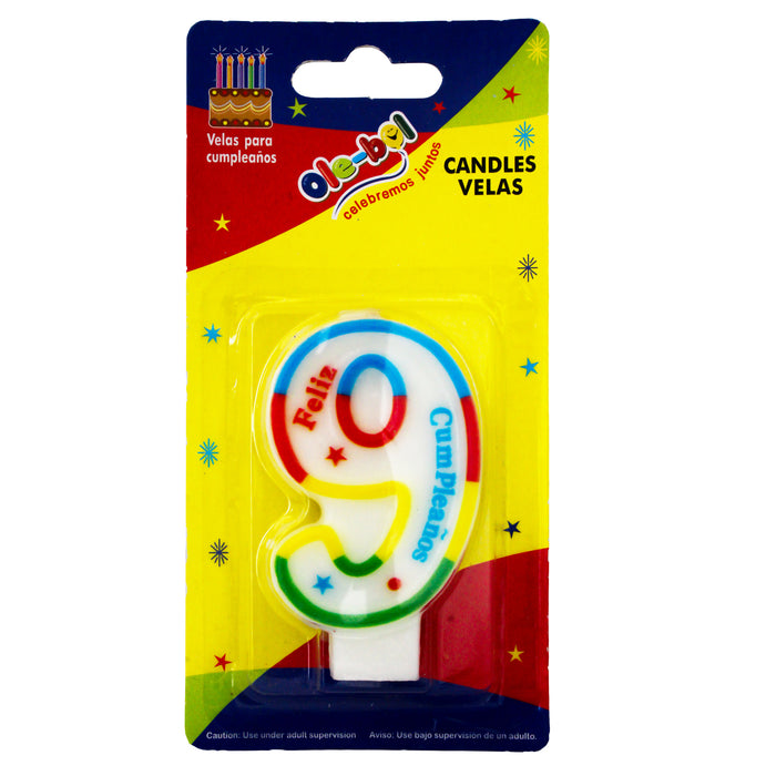 Olebol Vela Feliz Cumpleaños Numero 9