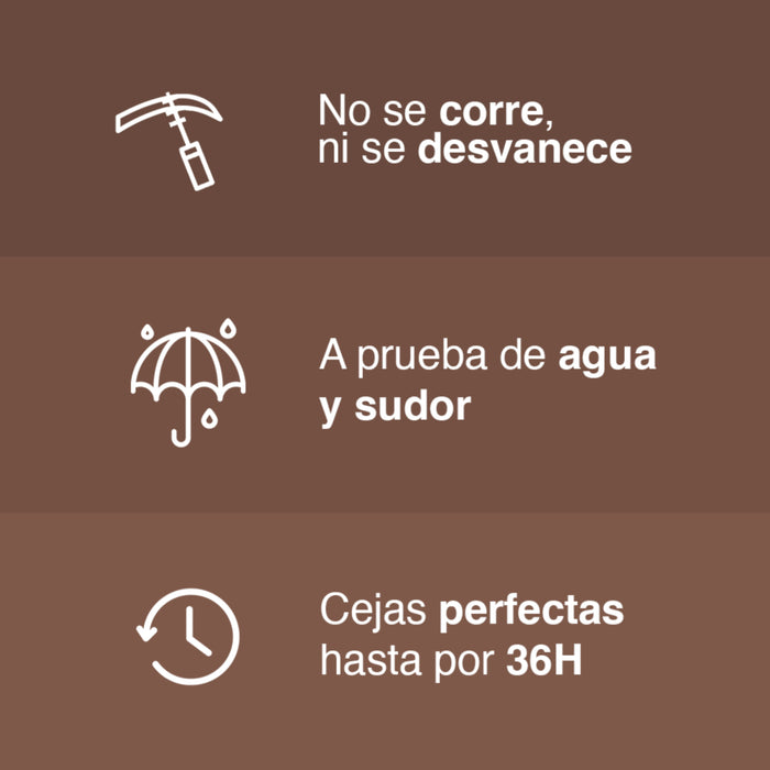 Gel Para Cejas Tattoo Brow 3D Gel - Tono Marrón Cálido Maybelline X 6Ml