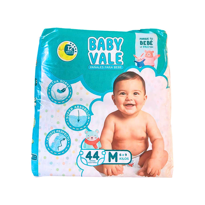 Pañales Baby Vale M X 44 Unidades