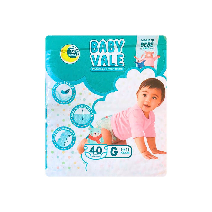 Pañales Baby Vale G X 40 Unidades