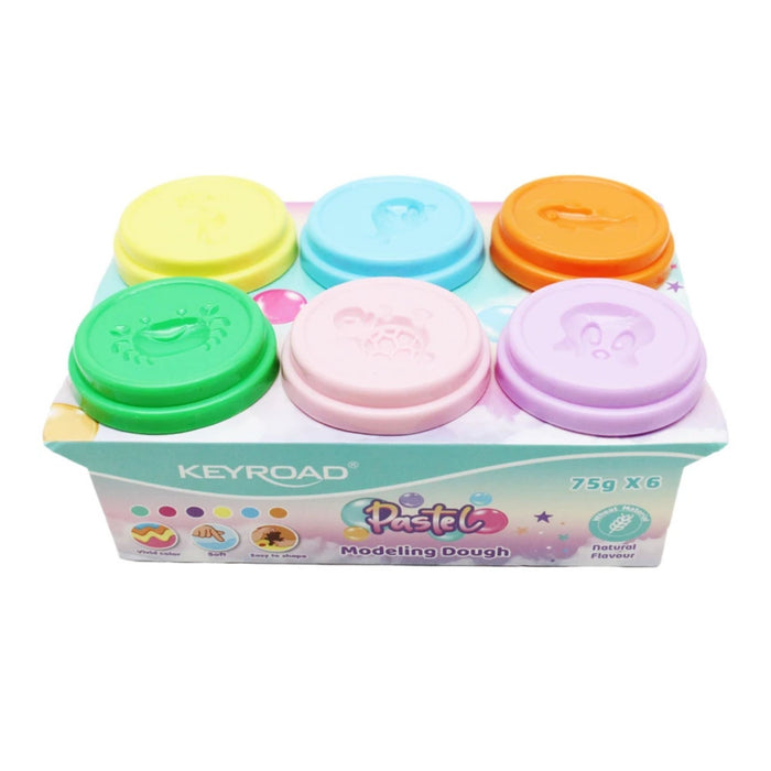 Masillas Moldeable Keyroad Color Pastel Caja X 6 Potes