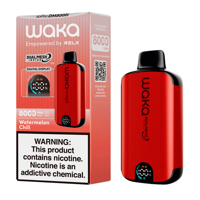 Waka Dual Mesh Watermelon Chill Vape 3% Nicotina 800 Puff