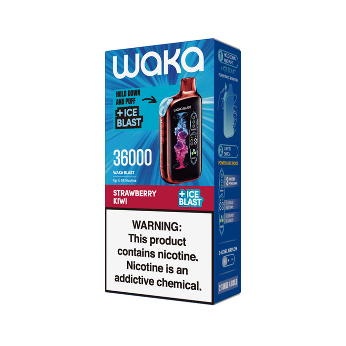 Cigarrillo Electrónico Waka Blast Strawberry Kiwi 36000 Puff 5% Nicotina