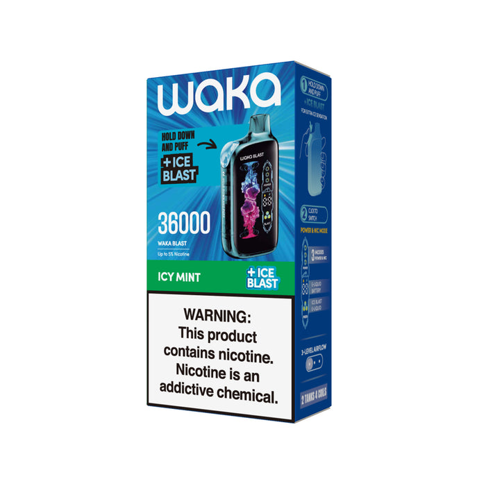 Cigarrillo Eléctrico Waka Blast Icy Mint 36000 Puff 5% Nicotina