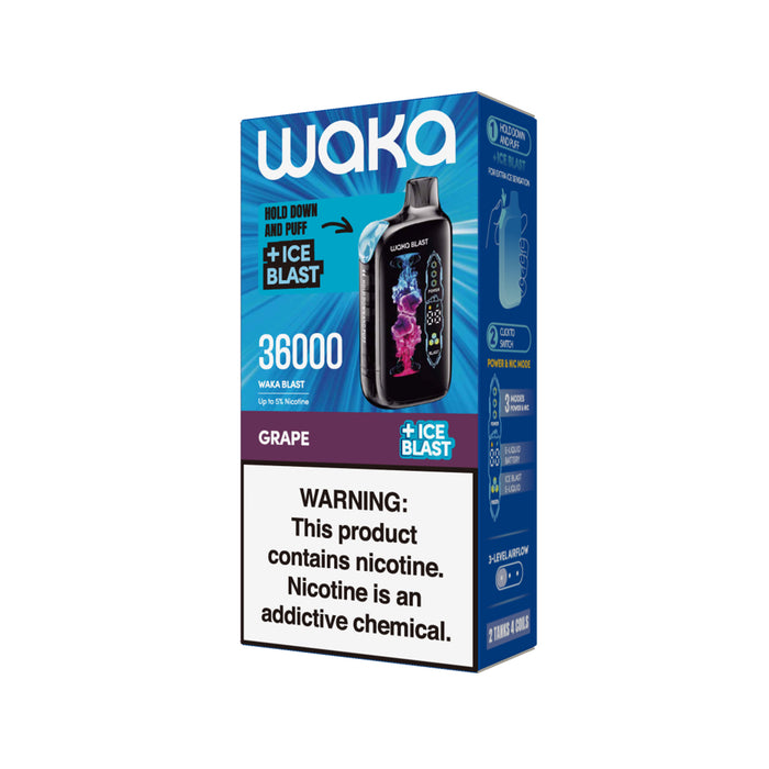 Cigarrillo Eléctrico Waka Blast Icy Mint 36000 Puff 5% Nicotina