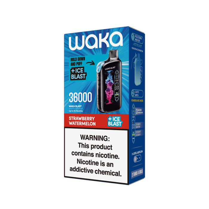 Cigarrillo Electrónico Waka Blast Strawberry Watermelon 36000 Puff 5% Nicotina