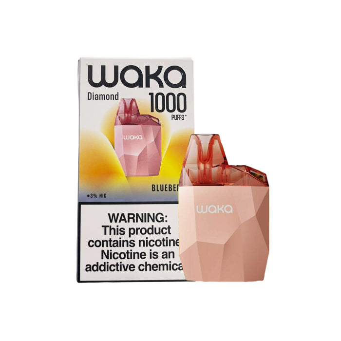 Vape Waka Diamond Blueberry Ice 1000 Puff 3% Nicotina