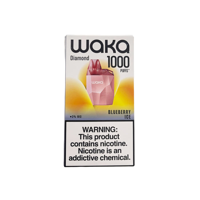 Vape Waka Diamond Blueberry Ice 1000 Puff 3% Nicotina