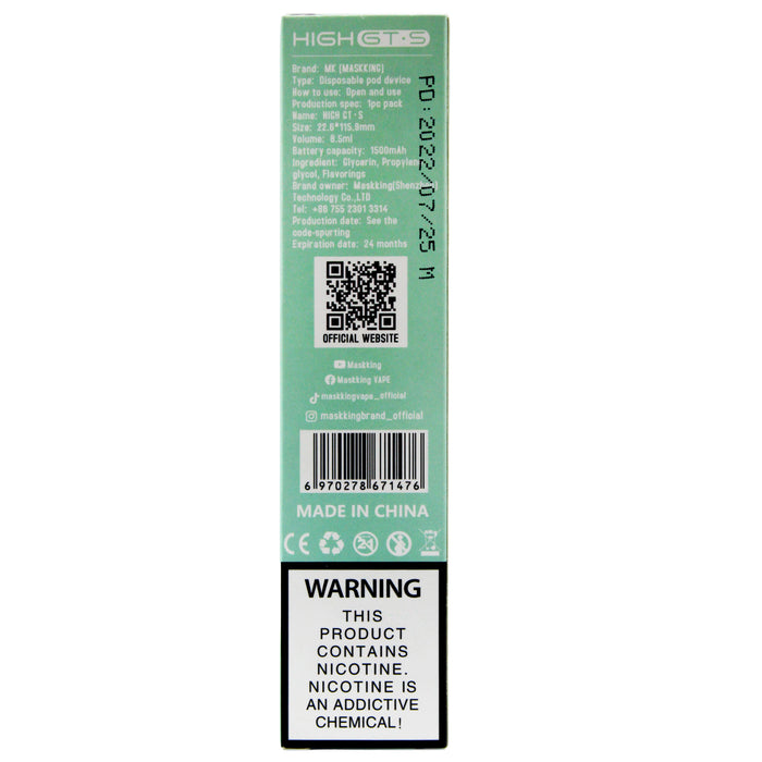 Maskking Gts High Vape Melon Coconut X 50Ml