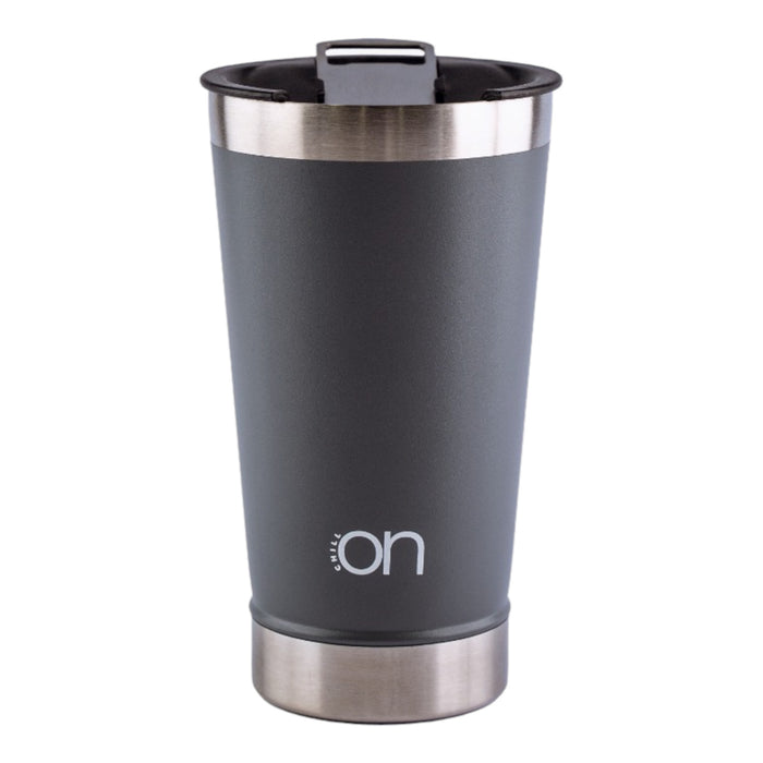 Vaso Chill-On Tapa Cerveza Gris X 470Ml