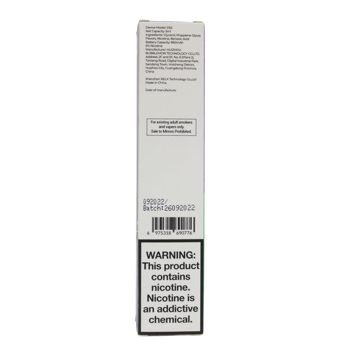 Relx Mons Black Currant Grap 1600 Puffs Cigarrillo Electronico