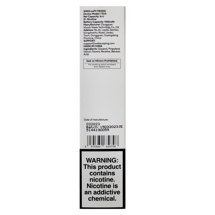 Vape Waka Sofit Blueberry Raspberry 3500 Puffs