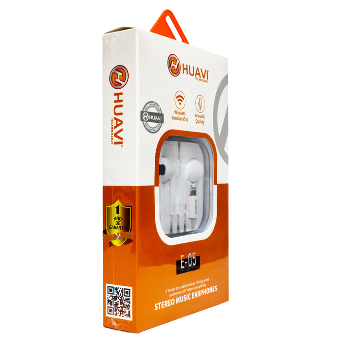 Huavi E-05 Audifono Iphone Color Blanco