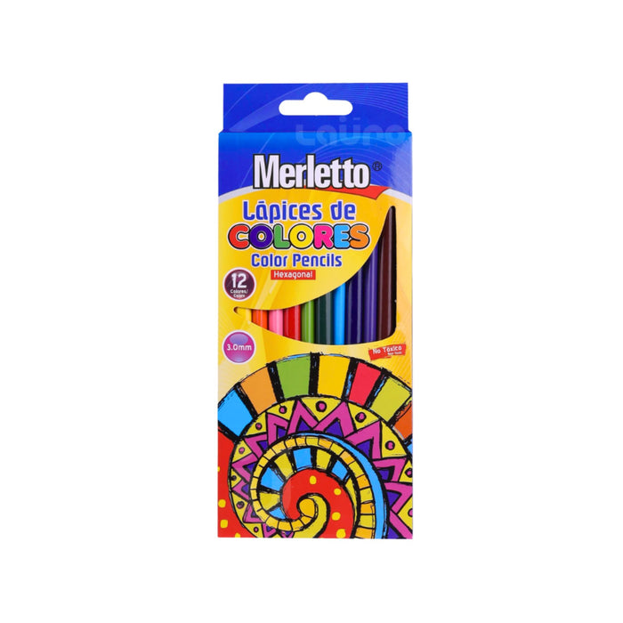 Lapices De Colores Merletto X 12 Unidades
