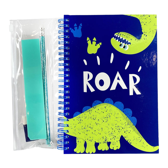 Cuaderno / Lápiz Merletto Set Dinosaurio Stationery X 5 Piezas