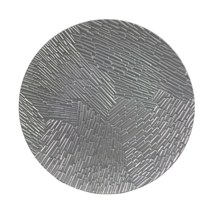 Porta Plato Santini Plateado Trama 33X33x2cm