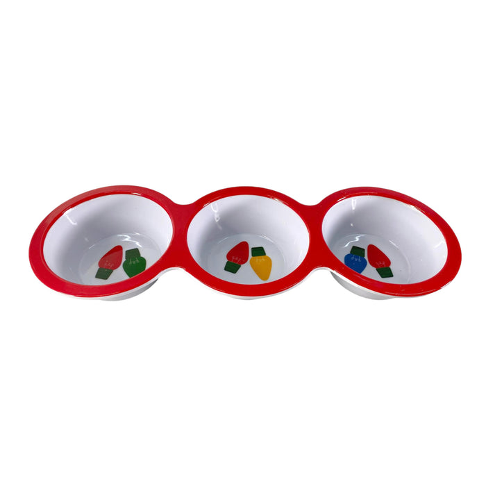 Bandeja Santini Entremesero 3 Divisiones Xmas Light X 37.5Cm