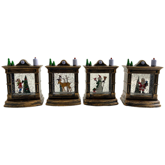 Decorativo Santini Chimenea Con Luz A Batería (Surtido) X Unidad