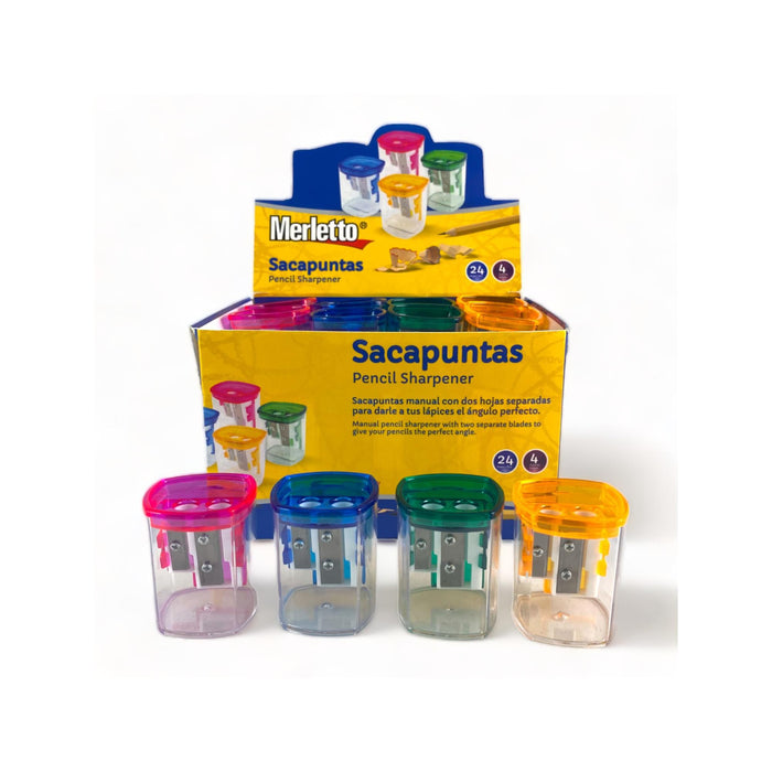 Tajador Dúo Merletto Cuadrado Colores Surtidos