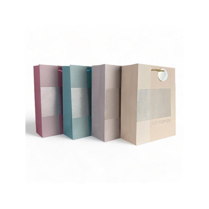 Bolsa De Regalo Merletto Líneas Glitter Tamaño M (Surtido) X Unidad