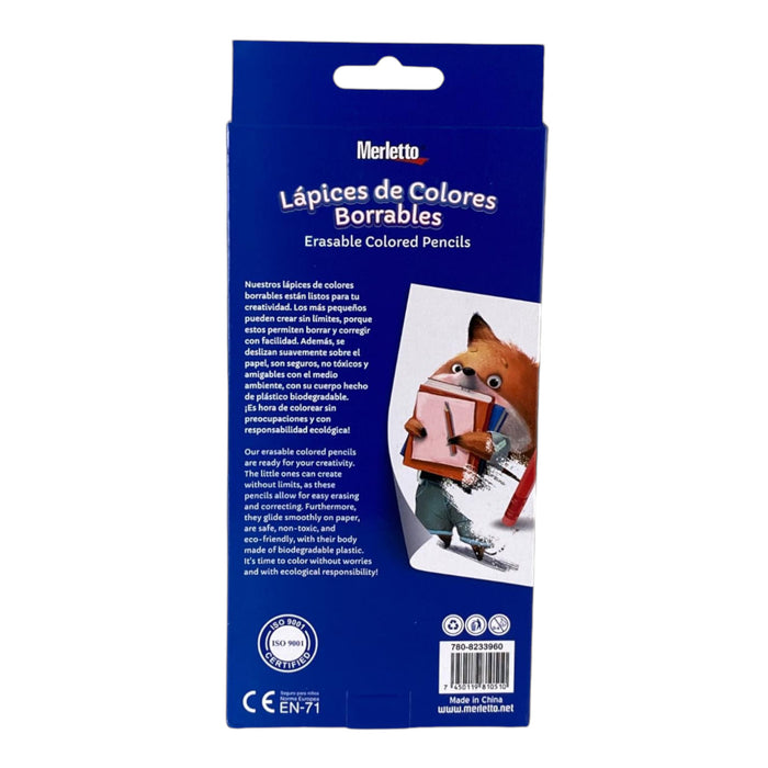 Colores Merletto Borrables X 12 Unidades
