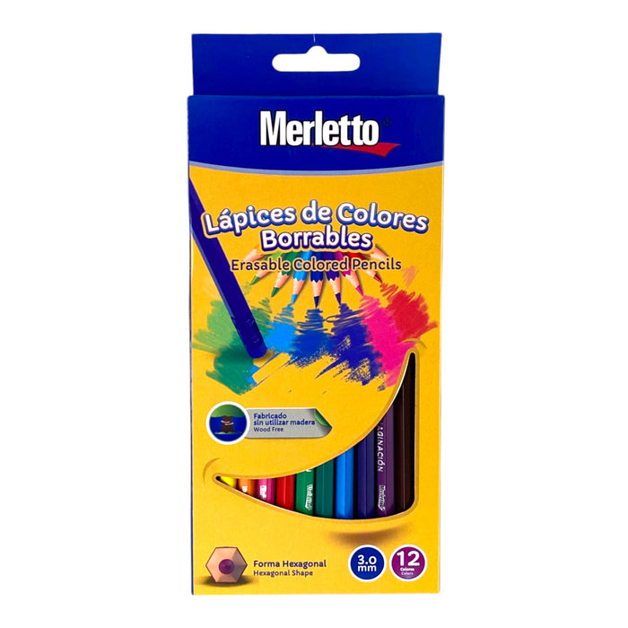 Colores Merletto Borrables X 12 Unidades