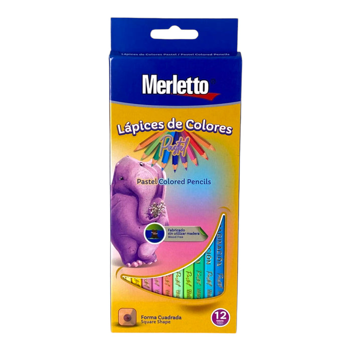 Colores Merletto Pastel Cuadrados X 12 Unidades