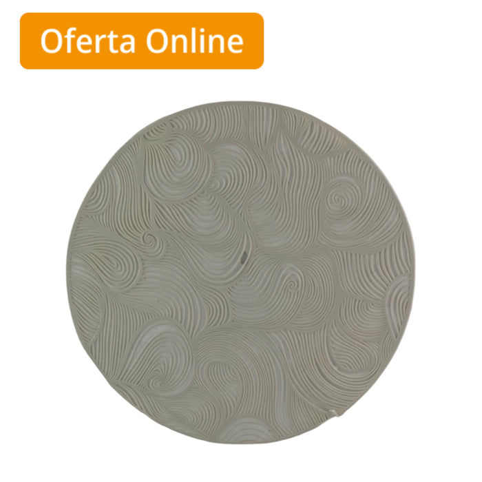 Individual Redondo Concepts Life Blanco Con Ondas 38X38cm