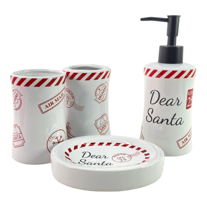 Set De Baño Santini Dear Santa Claus 4 Piezas