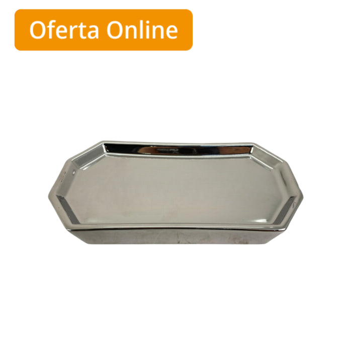 Bandeja Decorativa Concepts Life Plateada 25.5X14x3cm