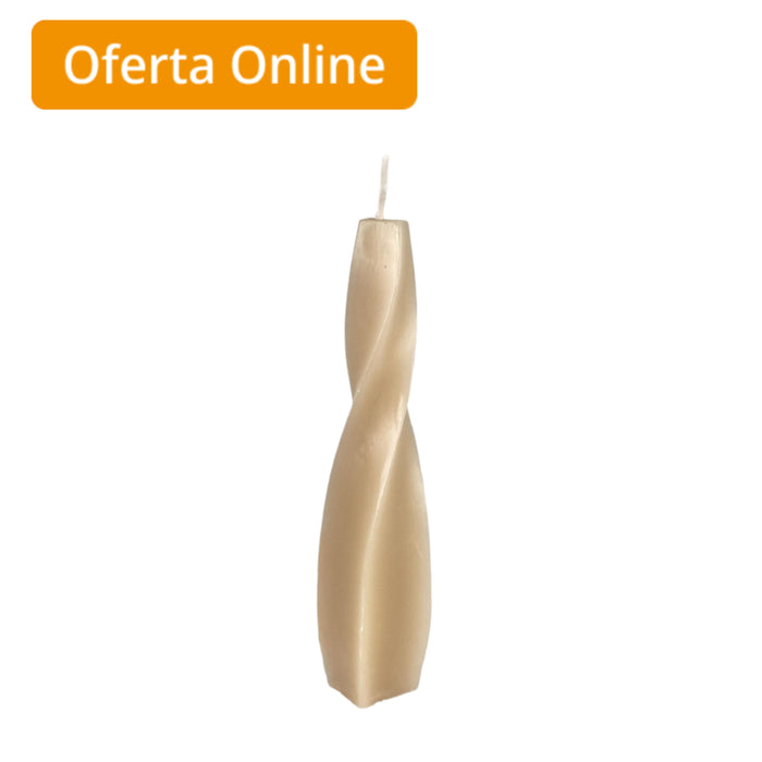 Vela Decorativa Concepts Life Espiral Marfil Claro 3.2X3.2X18cm