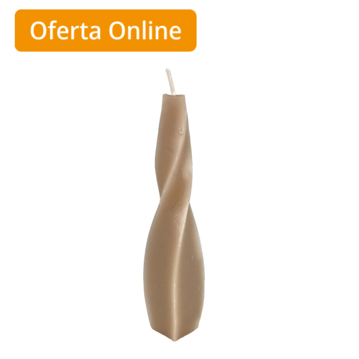 Vela Decorativa Concepts Life Espiral Marfil Oscuro 3.2X3.2X18cm
