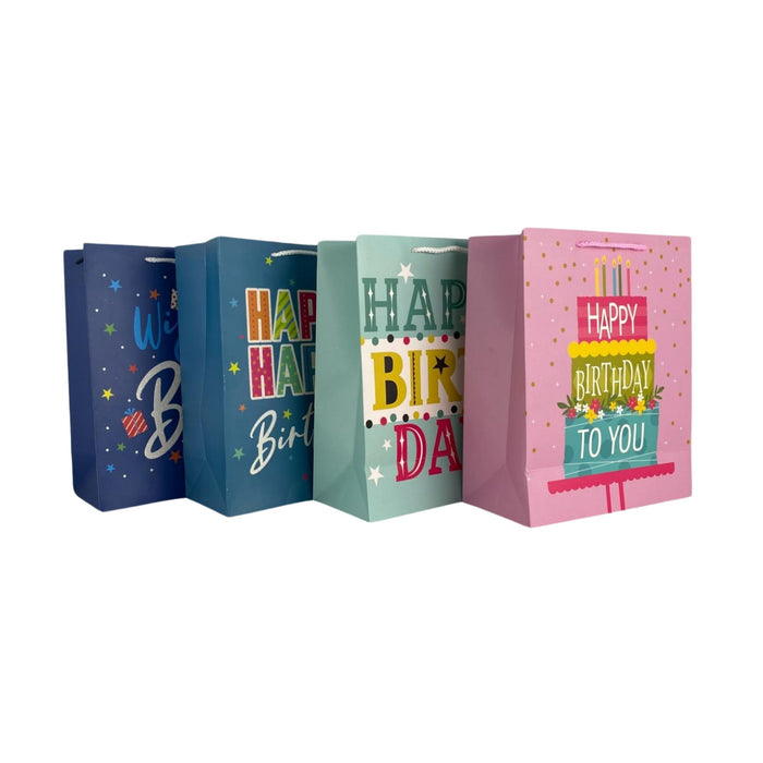 Bolsa De Regalo Merletto Happy Birthday Tamaño M