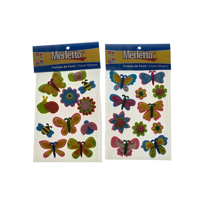 Merletto Sticker Fomi 3D Mariposa Y Flores