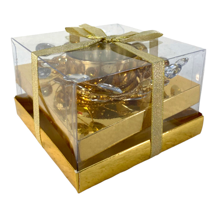 Porta Vela Santini Gold Sparkling 11X11x7cm