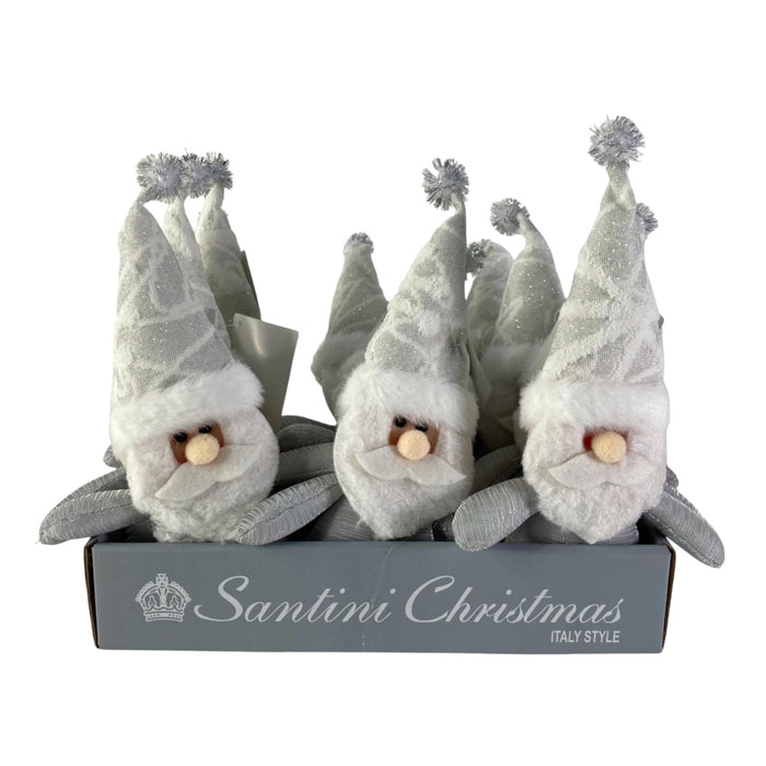 Adorno Santini Santa Claus Colgante Silver 10X4x21cm