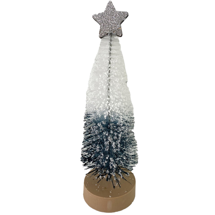 Árbol Decorativo Santini Navidad Verde Blanco 7X7x21cm