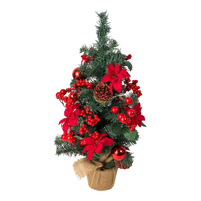 Árbol Navidad Santini  Con Pote Rojo / Verde X 60Cm