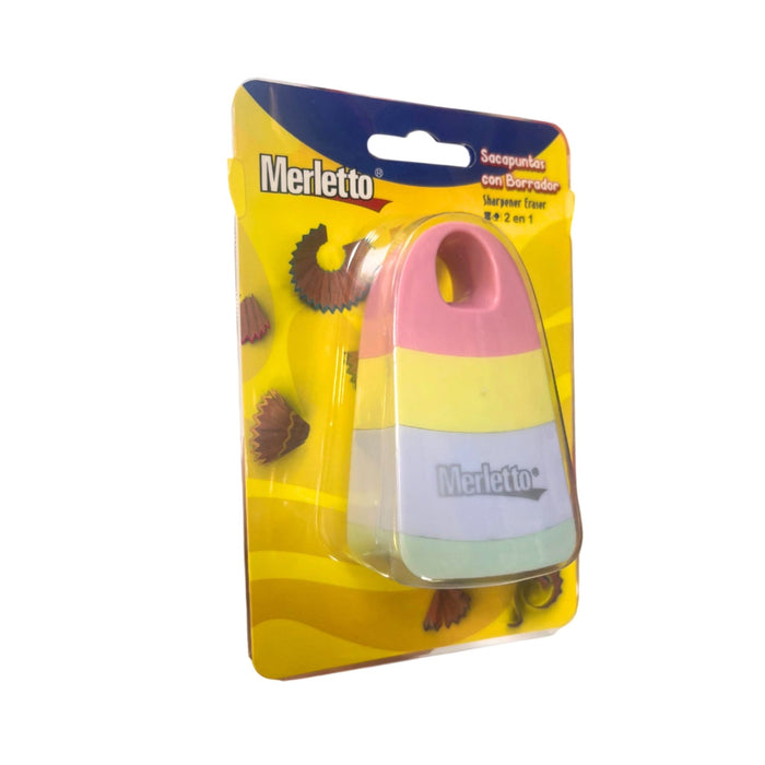Tajador Merletto Y Borrador 2 En 1