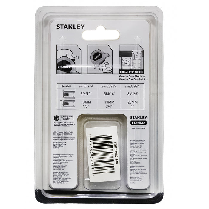 Stanley Flexometro Estandar 5M 16Ft X 19Mm